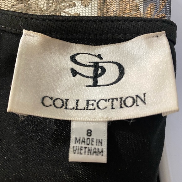 Black and Gold Cocktail Dress Size 8 - Picture 5 of 5